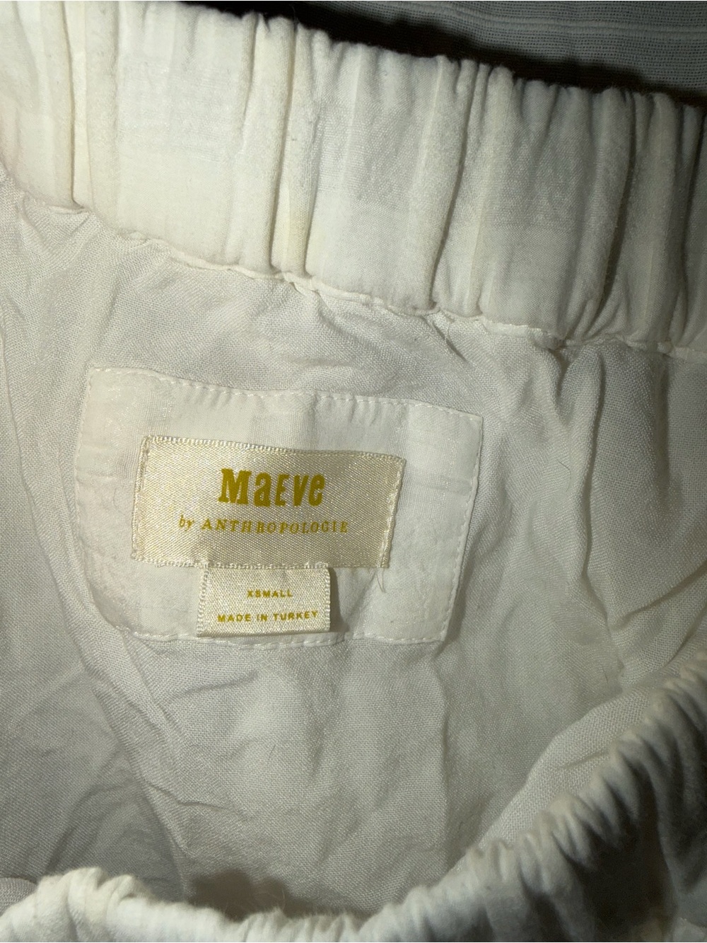 Anthropologie Maeve Cream Mini Skirt